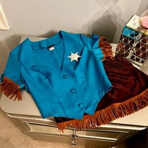 Dreamgirl Western Fringe Jacket and Skirt Set - Size S